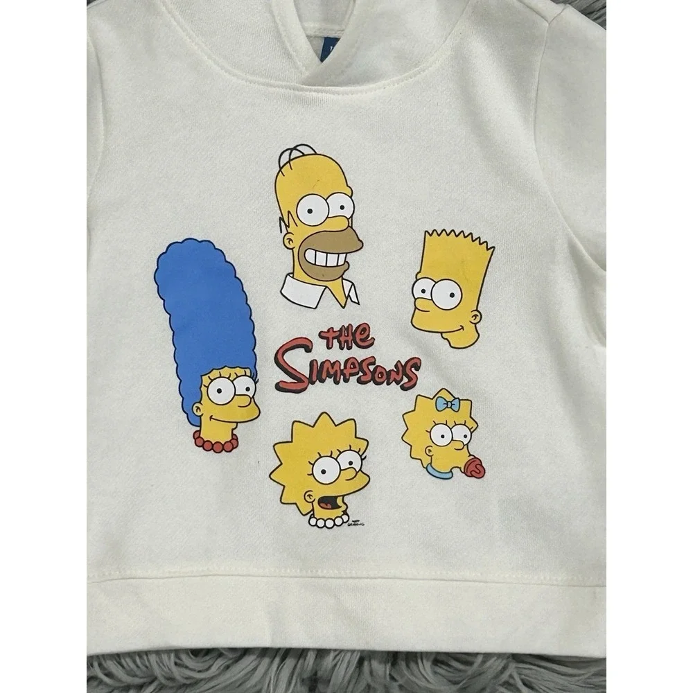 GAP Simpsons Unisex Cream Pullover Graphic Hoodie Size 12-18‎ Month
